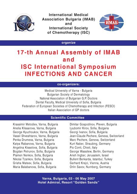 17-th Annual Assembly Of IMAB And ISC International Symposium