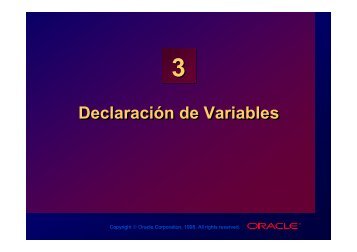 DeclaraciÃ³n de Variables