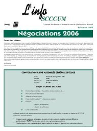Automne 2006 (info-nÃ©go 01) - SCCCUM - UniversitÃ© de MontrÃ©al