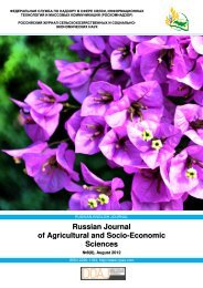 Russian Journal of Agricultural and Socio-Economic Sciences ...