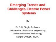Emerging Trends and Challenges Electric Power Systems - IIT Mandi