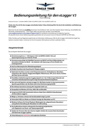 Bedienungsanleitung fÃ¼r den eLogger V3 - Emcotec