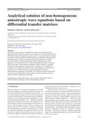 Analytical solution of non-homogeneous anisotropic wave equations ...