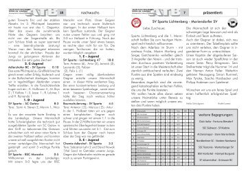 nachwuchs prÃ¤senert: - SV Sparta Lichtenberg 1911 e.V.