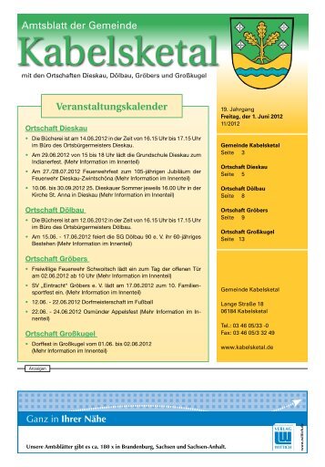 18:00 Uhr Meiers Höhe am Mühlweg - Einheitsgemeinde Kabelsketal