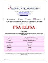 PSA ELISA - Diagnostic Automation : Cortez Diagnostics