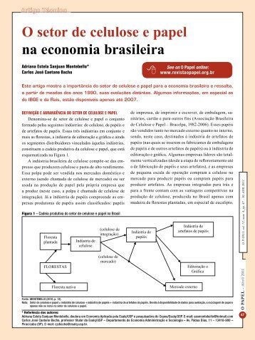 O setor de celulose e papel na economia brasileira - Revista O Papel