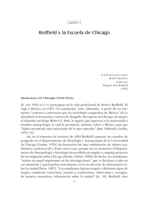 Redfield y la Escuela de Chicago - Unidad AcadÃ©mica en Estudios ...