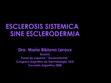 Esclerosis sistÃ©mica sine esclerodermia - PIEL-L Latinoamericana