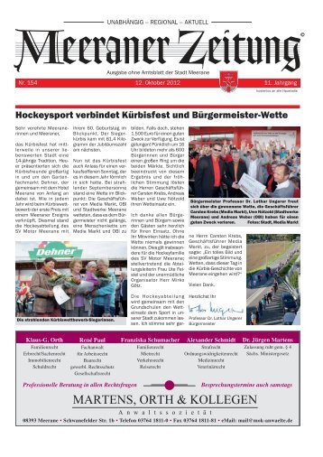 MARTENS, ORTH & KOLLEGEN - Meerane-Zeitung online...