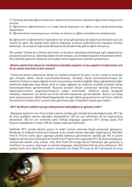 Beklentilerle, umutlarla... - BiliÅim Dergisi