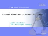 Linux on System z Current & Future Technology - z/VM - IBM