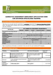 summative assessment enrolment application form for advanced ...