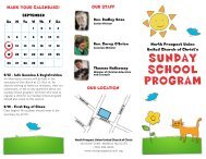 NPU Sunday School Brochure - North Prospect Union UCC