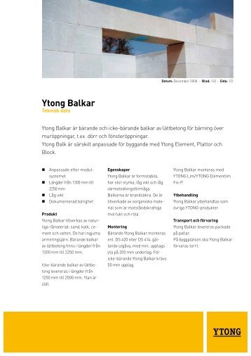 Ytong Balkar
