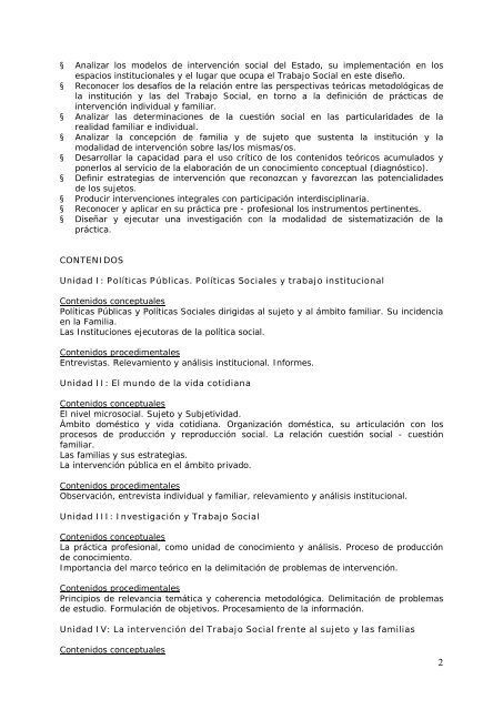 programa - Carrera de Trabajo Social - Universidad de Buenos Aires