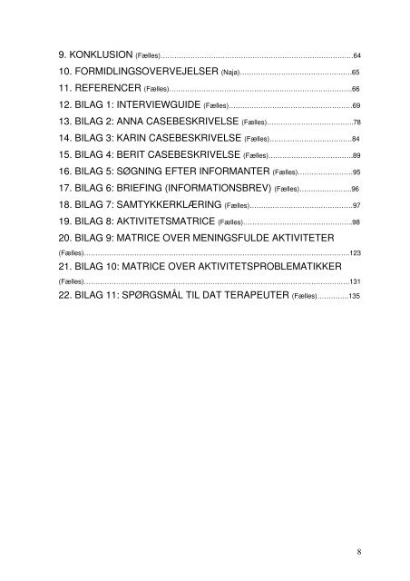 Ergoterapeutisk udviklingsarbejde og forskning, bachelorprojekt ...