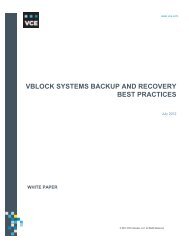 vblock systems backup and recovery best practices - VCE