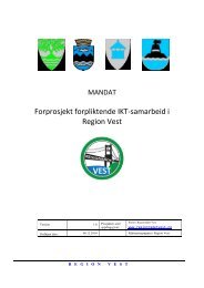 Mandat - Regionrådet Vest