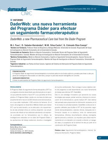 DaderWeb - Pharmaceutical Care