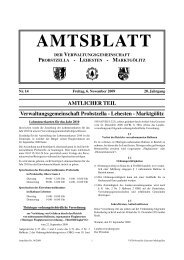 AMTSBLATT - Verwaltungsgemeinschaft Probstzella-Lehesten