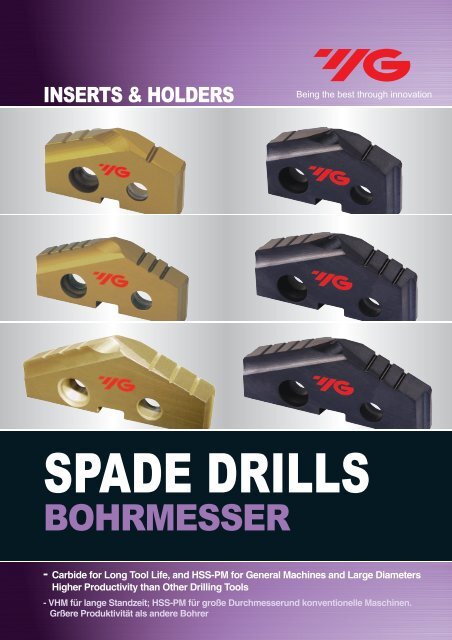 spade drill inserts - carbide(k20) - YG-1