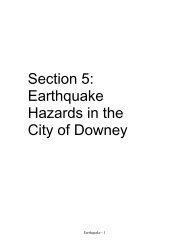 Section 5: Earthquake Hazards in the City of Downey