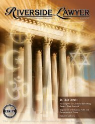 In This Issue: - Riverside County Bar Association