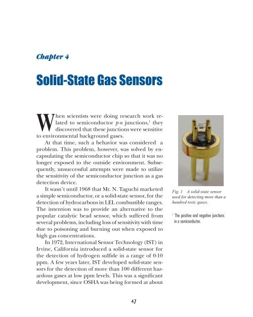 SolidState Gas Sensors International Sensor Technology