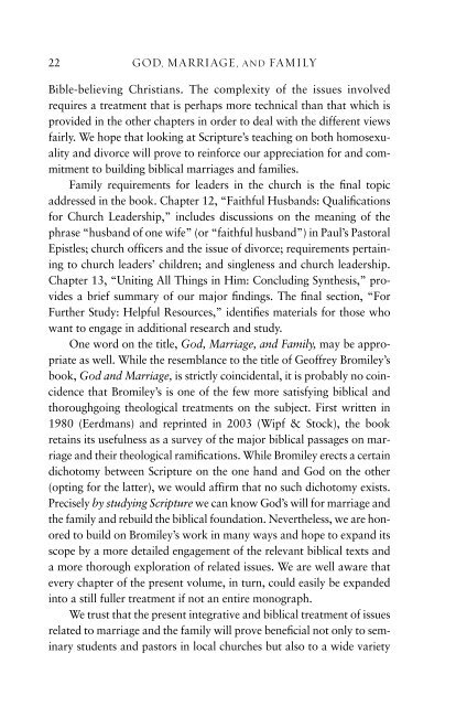God, Marriage, and Family (Excerpt) - Monergism Books
