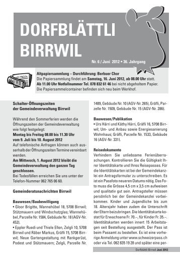 Fugentechnik - Birrwil