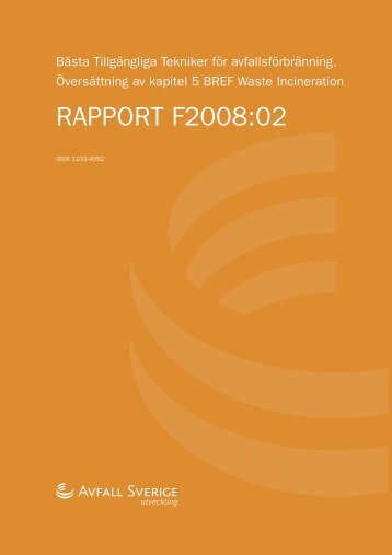 (BAT) i BREF Waste Incineration - Avfall Sverige