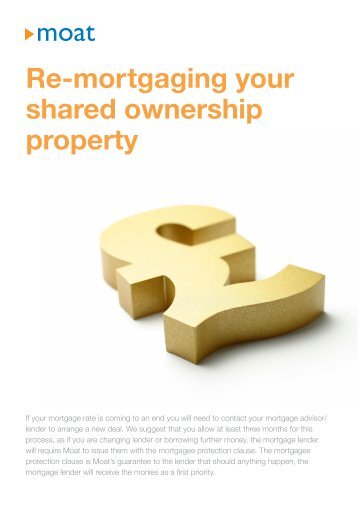 Re-mortgaging your shared ownership property - Moat