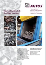 Steel mill tumble belt shot blast machines