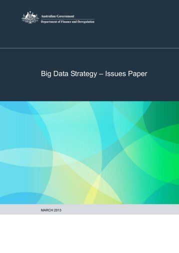 Big Data Strategy â Issues Paper - About AGIMO