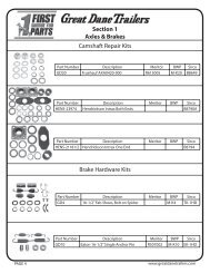 Brake Hardware Kits - Great Dane Trailers