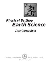 Physical Setting/Earth Science Core Curriculum - p-12