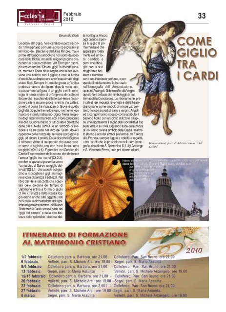 In questo numero: Concilio Vaticano II 2009-2010 - Diocesi ...