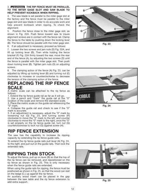 Double Insulated 10" Bench Top Table Saw Instruction Manual