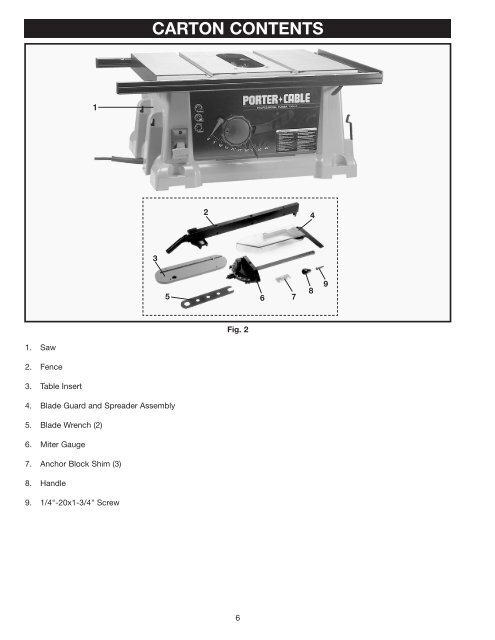 Double Insulated 10" Bench Top Table Saw Instruction Manual