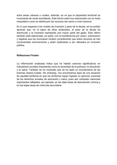 EvoluciÃ³n de la Desigualdad Territorial para Distintos ... - Rimisp