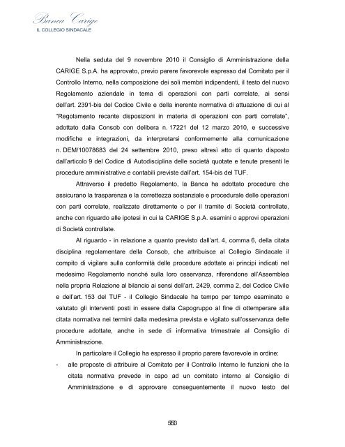 Versione integrale - Gruppo Banca Carige