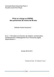 Prise en charge en EHPAD des personnes de moins de 60 ans.