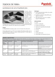 TEJIDOS DE FIBRA - Pyrotek, Inc.