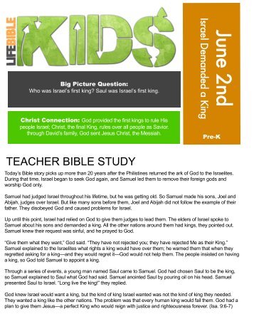 Unit 11 Session 1 Pre-K - Life Bible Kids