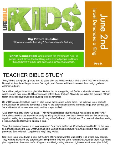Unit 11 Session 1 Pre-K - Life Bible Kids