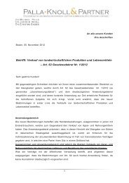 Verkauf von landwirtschaftlichen Produkten und Lebensmitteln