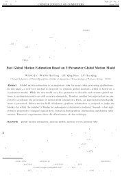 基于三参数模型的快速全局运动估计 - 模式识别国家重点实验室- 中国 ...