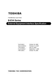 B-EV4 Series External Equipment Interface ... - Toshiba Tec Italia