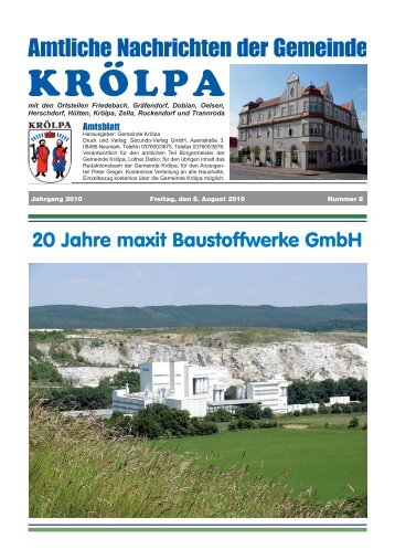 August 2010 - Gemeinde Krölpa